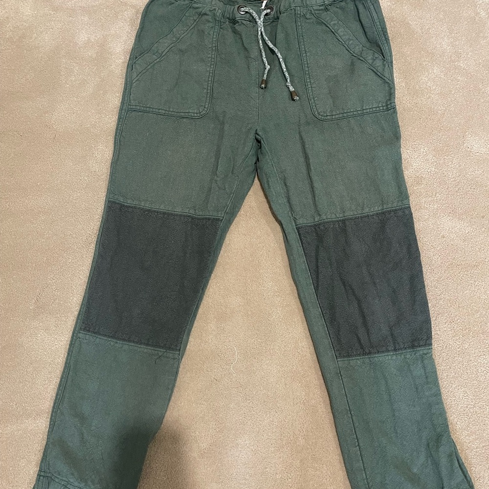 Free People Green and Black Joggers
